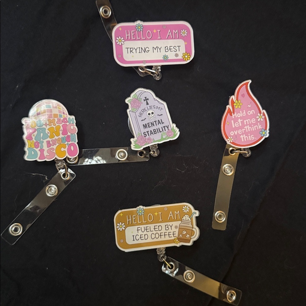 Colorful Badge Reel Set